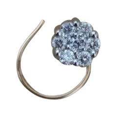 Piercing al naso con diamante Oro massiccio 14k Nature Nose Pin Gioielli per il corpo