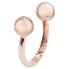 14k Solid Gold Open Sphere Gold Ring