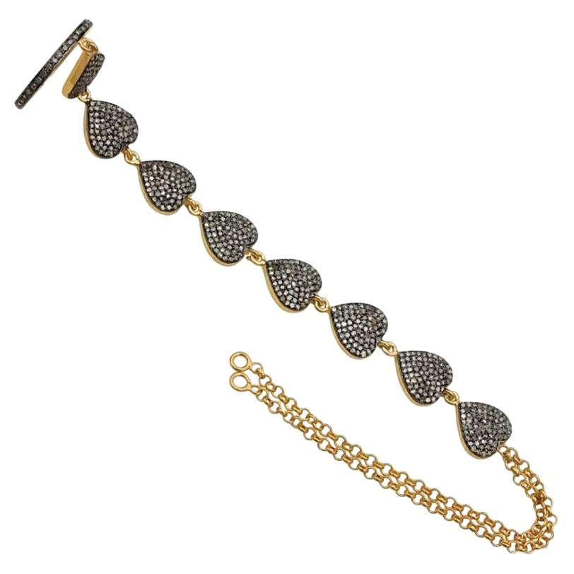 Pave Diamond Hand Harness Bracelet 925 Silver Diamond Jewelry Bracelet Ring For Sale