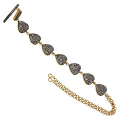 Bracelet harnais à la main en argent 925 et diamants pavés