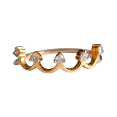 Crown 1Pc Diamond Statement Ring in 14k Solid Gold