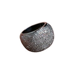 Alliance Dome Diamant Bague en Argent 925
