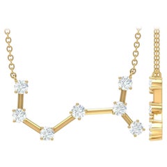 Zodiac Scorpio Constellation Diamond Pendant Necklace in 14k Solid Gold