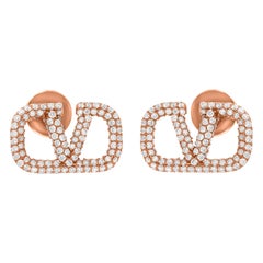 Real 1,58 Karat SI Reinheit HI Farbe Diamant Designer-Ohrringe 18 Karat Roségold