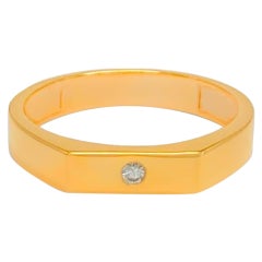 Fascia da uomo con diamante in oro massiccio 14K