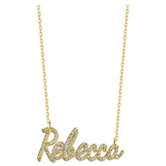 Dainty Gold Personalized Name Necklace in 14K Solid Gold 20"