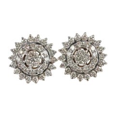 Natürliche Diamant-Ohrstecker im floralen Design 14K Massivgold