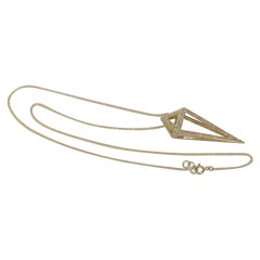 Genuine Diamond Pendant Necklace in 18K Solid Gold
