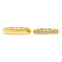 1 Carat Diamond Eternity Classic Bands Ring Set in 14k Solid Gold