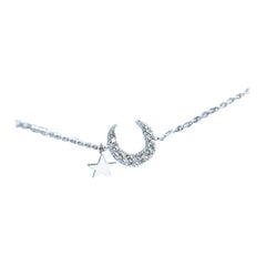 14K Massivgold Koreanisches Star Moon Elegantes Kettenarmband