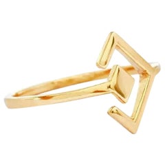 Gold Coaxial Ring 14k Solid Gold Engagement Ring For Women/Men Proposal Ring