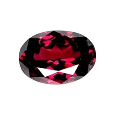 grenat violet du Mozambique 2,24 carats grenat violet ovale grenat raisin rare