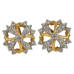 Natural Diamond Stud Earrings in  14K Yellow Gold