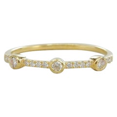 Anneau d'éternité en or massif 14k avec diamant Anneau de mariage Anneau de designer