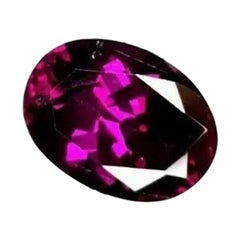 Grenat violet 2.25Cts Mozambique Certified Oval Rare Grape Garnet Colour Change