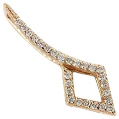 14K Solid Gold Diamond Charm Pendant For Women Wedding Jewelry Gift