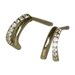 European Creative Classic Diamond Stud Earrings in 14K Solid Gold