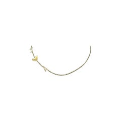 Letter Name Initials Necklace Personalized Gold Pendant in 14k Yellow Gold