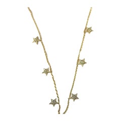 14K Solid Gold Star Constellation Necklace