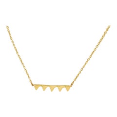 Triangle Necklace Anniversary Jewelry in 14K Solid Gold