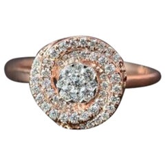 14k Solid Gold Diamond Cocktail Ring