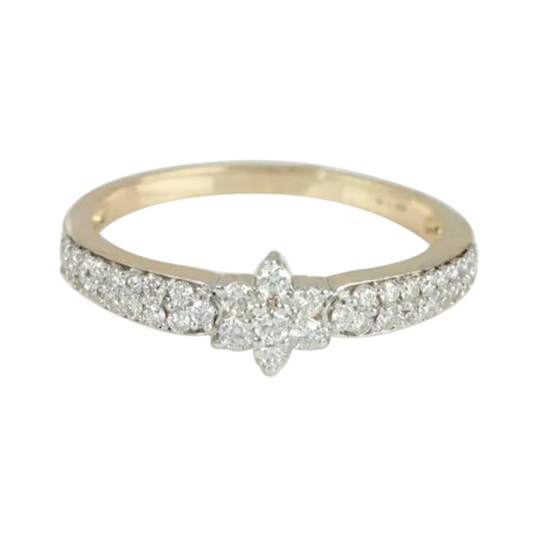 Alianza de Diamantes Pave Natural Oro 14k