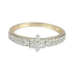 Alianza de Diamantes Pave Natural Oro 14k