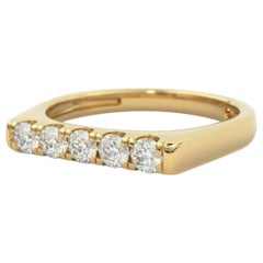 14K Solid Gold Diamond Signet Pinky Ring