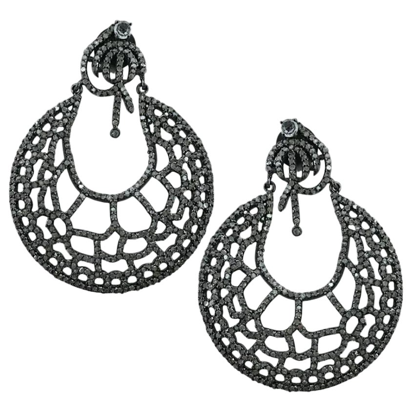 Boho Fashion Pave Diamond 925 Silver Fine Jewelry