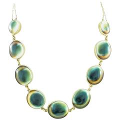 Antique Operculum Shell Gold Necklace