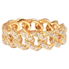 Fascia con diamanti a catena in oro 1,21 ct