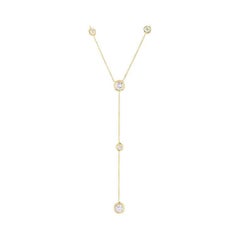 Roberto Coin Yellow Gold Five Station Diamond ‘Y’ Necklace 5300014AYCHX0