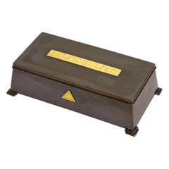Bronze Tiffany & Company Box with 18 Karat Gold Mounts