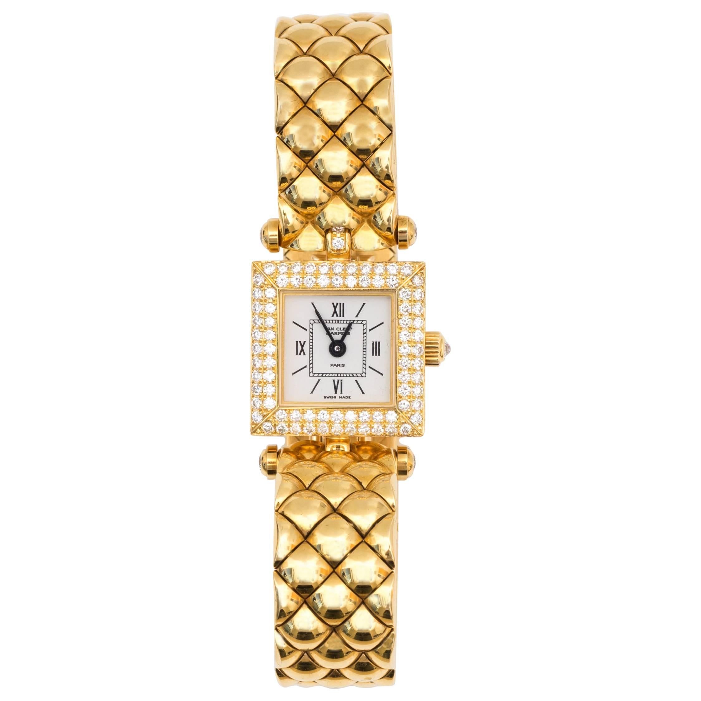 Van Cleef & Arpels Ladies Classique Diamond Bezel Quartz Wristwatch