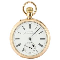 A. Lange & Sohne Glashutte Montre de poche allemande en or jaune c1897