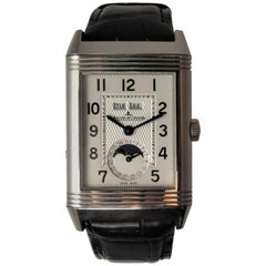 Jaeger LeCoultre Stainless Steel Grand Reverso manual wind Wristwatch