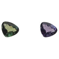 0,79ct Cuore modificato Brillante blu-verde-viola Alessandrite GIA Certificato B