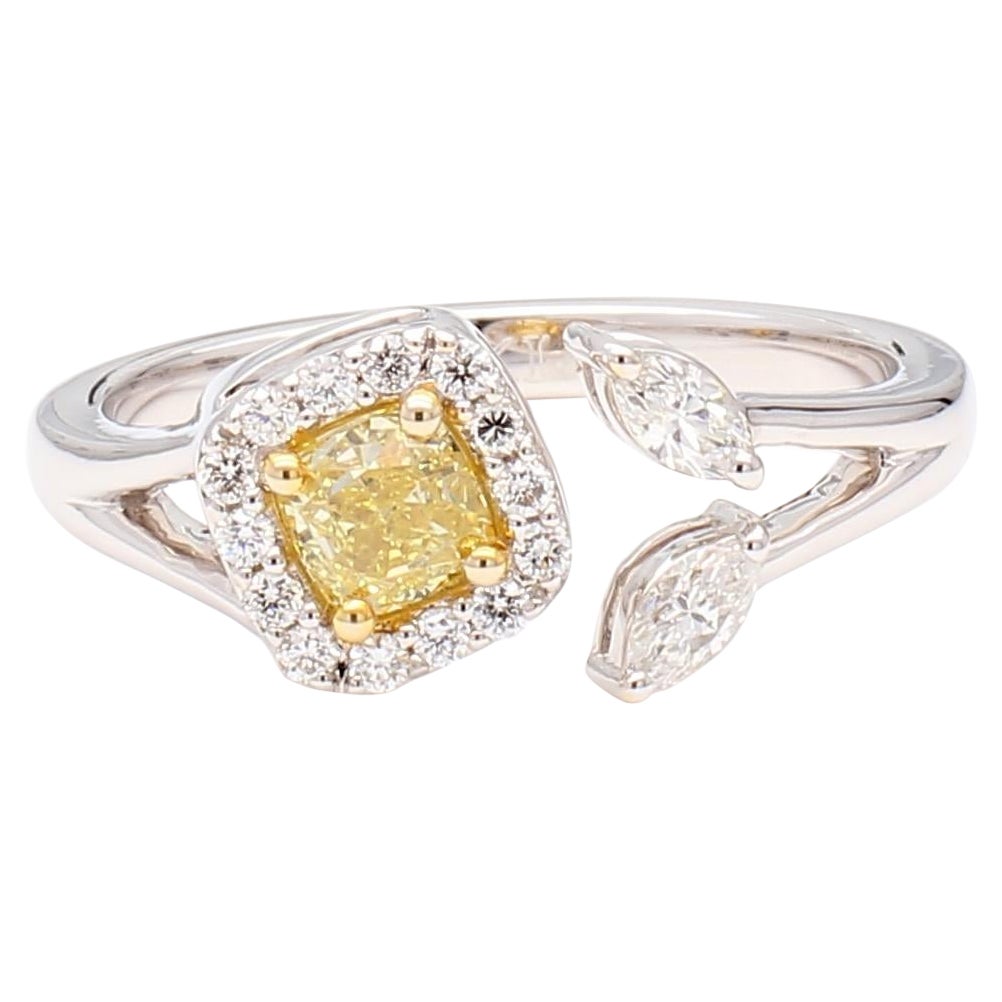 Cushion Ring with 0.60ct of Diamonds in 9kt Yellow Gold (Diamond) main image 1