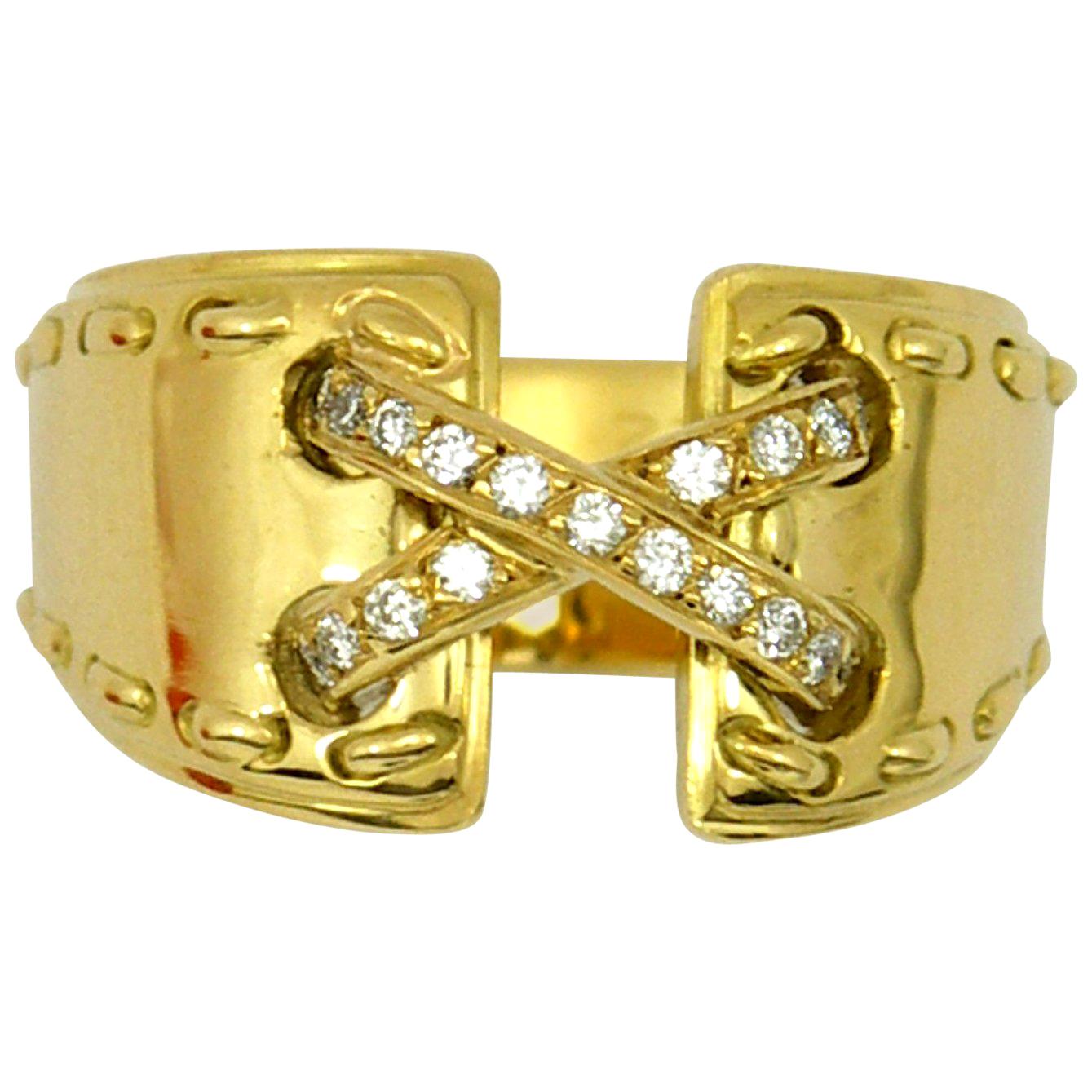 Hermès Diamond Gold Ring