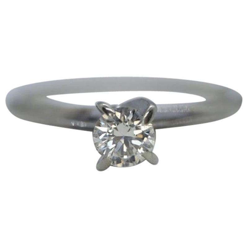 14k Round Diamond Solitaire Ring . Petite 1/4ct Diamond Engagement Ring. White