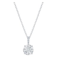 2 Carat Circle Diamond Pendant 18 Karat