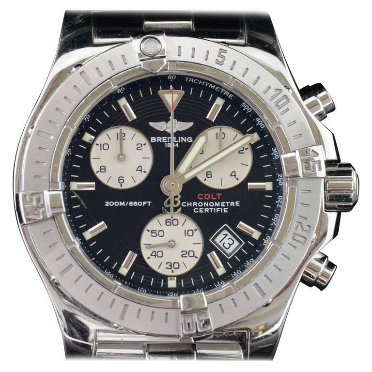 Breitling Stainless Steel 200m 660ft Dive Colt Chronograph Quartz