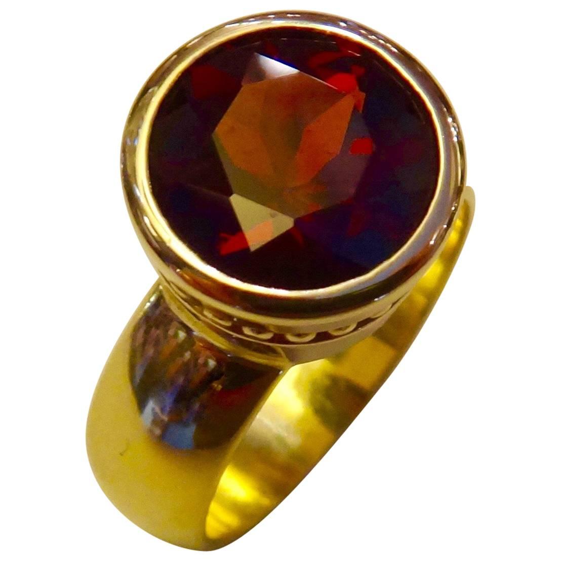 Rhodolite Garnet Gold Leah Ring