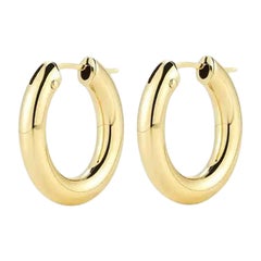 Roberto Coin Yellow Gold Oval Hoop Earring 210008AYER00