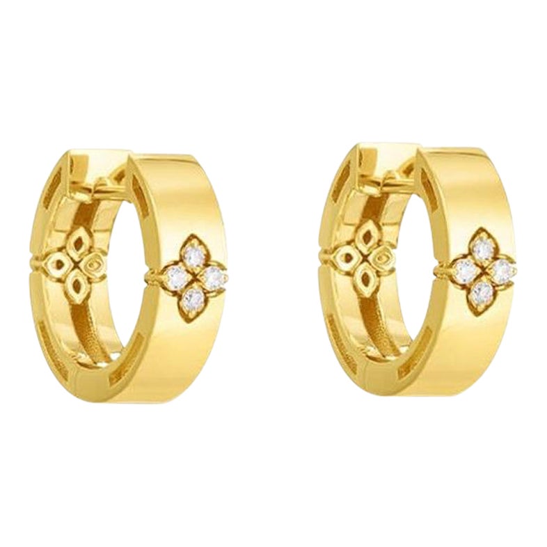 Roberto Coin Love in Verona Diamond Small Hoop Earring 8882970AYERX