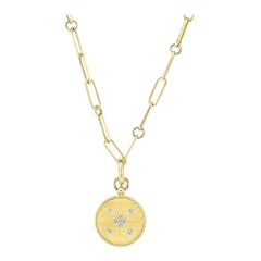 Roberto Coin Yellow Gold Medallion Necklace 7773105AY19X