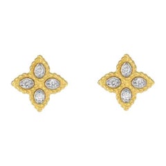 Roberto Coin Petites boucles d'oreilles en diamant Princesse fleur 7771383AJERX