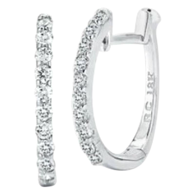 Roberto Coin Huggy Earrings with Diamonds 000466AWERX0