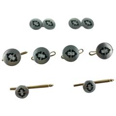 1930s Art Deco Diamond Gold Platinum Cufflinks set 2