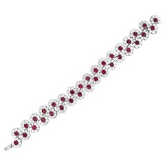 Bracelet en rubis et diamants
